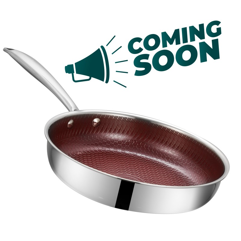 Fry Pan  Inner Non-Stick ceramic coated with honeycomb texture
